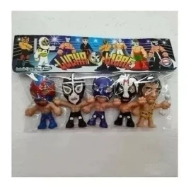 Pack De 10 Mini Luchadores Cabezones 7 Cms Coleccionables