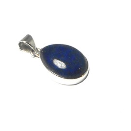 Teardrop Afghanistani Lapis Lazuli Sterling Silver 925 Gemstone Pendant - (LPT2903181), Sterling Silver, Lapis Lazuli