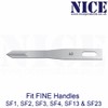 25 x NICE FINE 63 Sterile Stainless Steel Chisel Blades