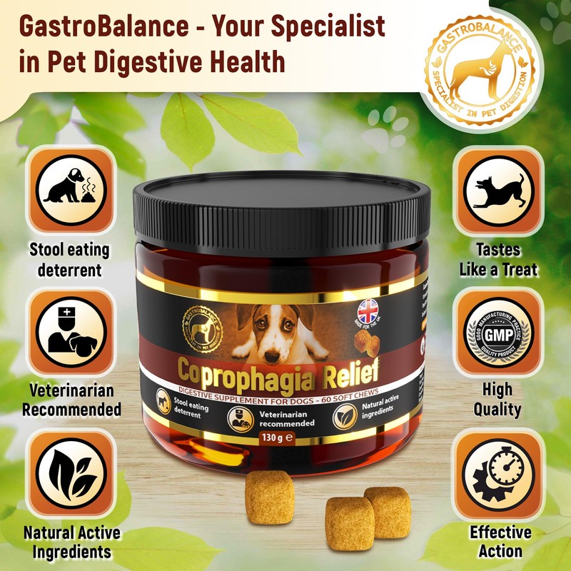 GastroBalance dog coprophagia relief – 100% natural ingredients coprophagia deterrent