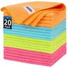 HOMERHYME Microfiber Cleaning Cloth - 20 Pack Cleaning Towels, 12"