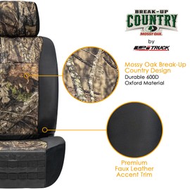 Mossy Oak LPI Truck Heavy Duty Seat Covers for Front Seats; Fits Full-Size SUV or Truck; Includes Front and Rear Storage Pockets, Built-in Molle Style Organizer; Semi-Custom Fit; 2pcs