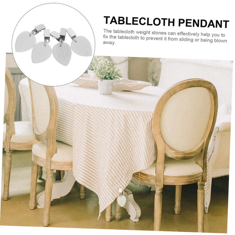 LABRIMP Oval Shape Tablecloth Pendants 6 Pieces Tablecloth Weights Stones