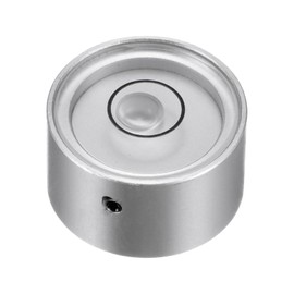 sourcing map Round Bubble Level 20x10mm Mini Circular Bullseye Spirit Levels for Leveling Camera Tripod Telescope Workshop Turntable Pictures Frame, Silver White