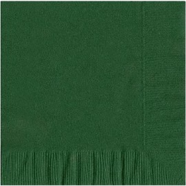 50 Plain Solid Colors Luncheon Dinner Napkins Paper - Hunter Green