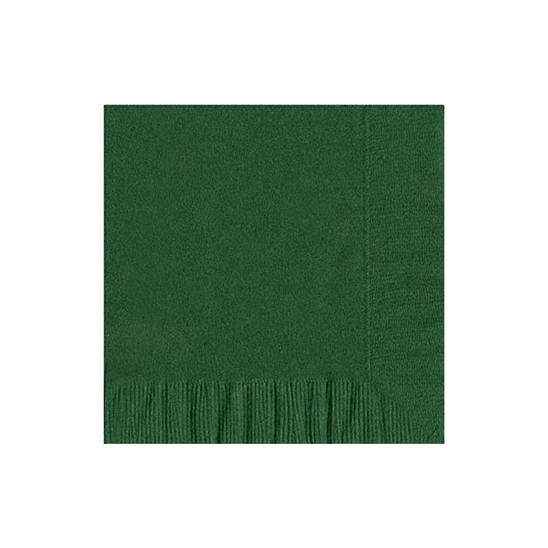 50 Plain Solid Colors Luncheon Dinner Napkins Paper - Hunter