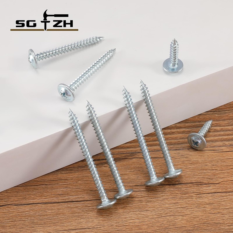 #8 x 5/8" Wood Screw 100Pcs Alloy Steel Standard Thread