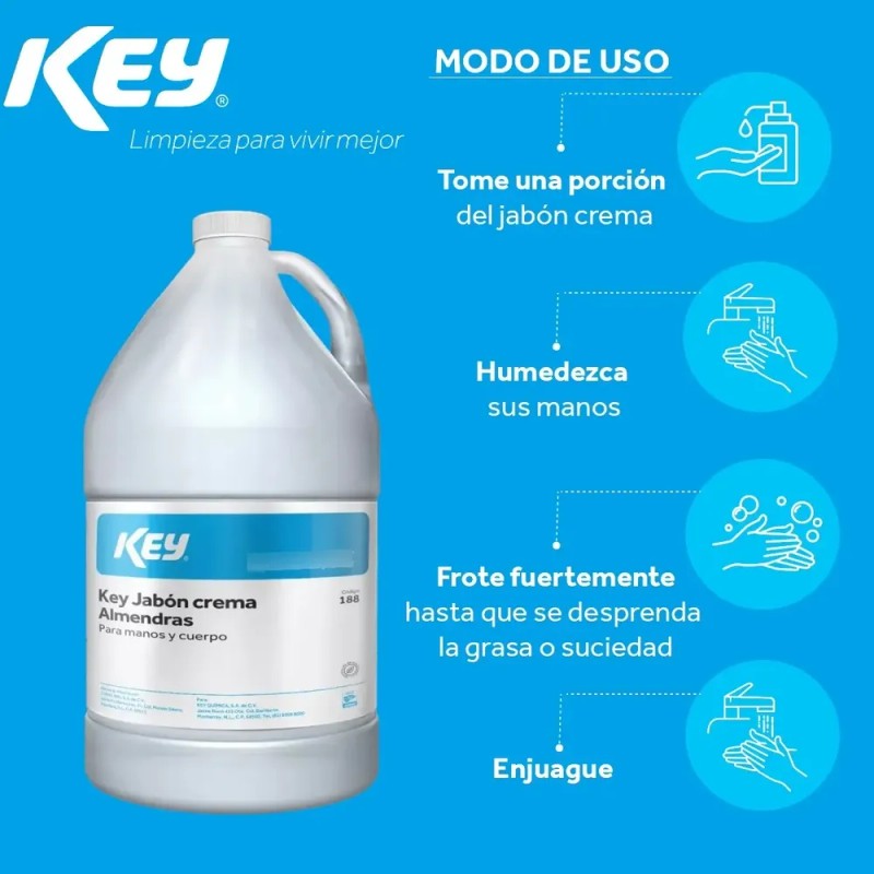 Jabón En Crema Almendras Para Manos Y Cuerpo Key 4