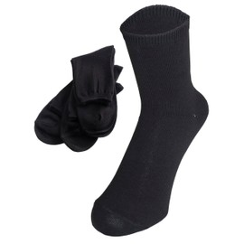 C-RAYS Men's Business Socks, Made in Japan, Perfect for Business & Casual, Just Length, Crew Length, 9.8 - 10.6 inches (25 - 27 cm), black 3 pairs