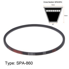 sourcing map SPA860 V-Belt Drive Belt 860 mm Pitch Length Rubber for Power Transmission