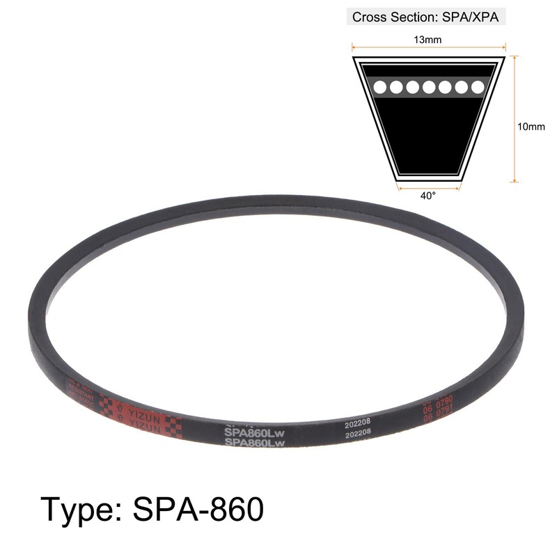 sourcing map SPA860 V-Belt Drive Belt 860 mm Pitch Length