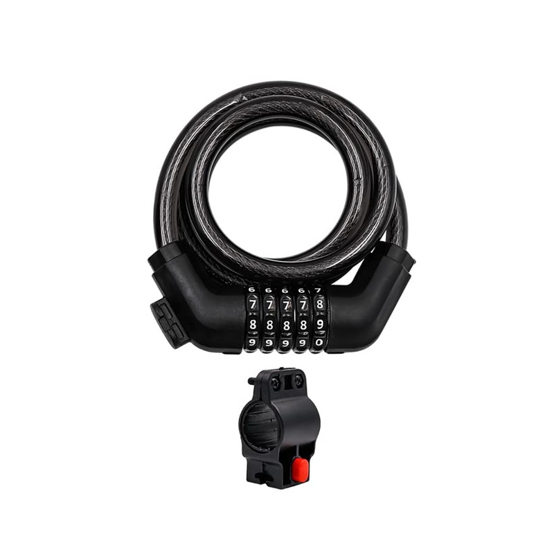 Pack of 2 NUZAMAS Bicycle Comnination Chain Lock with Holder,