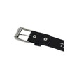 Lowlife Triple S Studded Leather Belt in Black and Silver