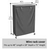 MOLLYAIR Wire Shelf Cover,600D Heavy Duty Waterproof Dustproof Standing Shelf
