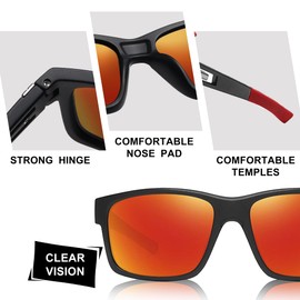 ZISTRFLO Polarised Sports Sunglasses for Men Women Youth Children UV400 Sports Sunglasses for Cycling Baseball Fishing Outdoor, Bb05