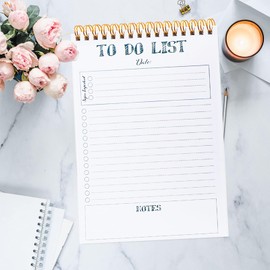 Wolepaz To Do List Notebook - A5 50 Page Daily To Do Plan, Planning Pad Checklist Productivity Note Pad for Work and Personal Organized(A)