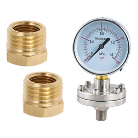 Create idea 2Pcs Brass Reducing Nipple Short M14x1.5 Male to M10x1.0 Female Adapter 11.4x14mm for Pressure Gauge