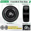 2Pcs 11x4.00-5 Lawn Mower Tires Flat Free, Upgraded 11x4-5 Zero