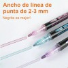 KFMX Plumones De Contorno Metálicos Doble Linea 12 Colores