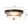 LOCLGPM Black Classic Dome Ceiling Light Flush Mount,2-Light Bronze Lighting