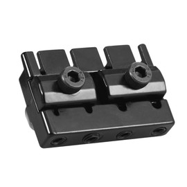 HXYIG 4-String Headless Electric Bass Guitar String Locking Nut Set with 2 Wrench 2 Screw Black