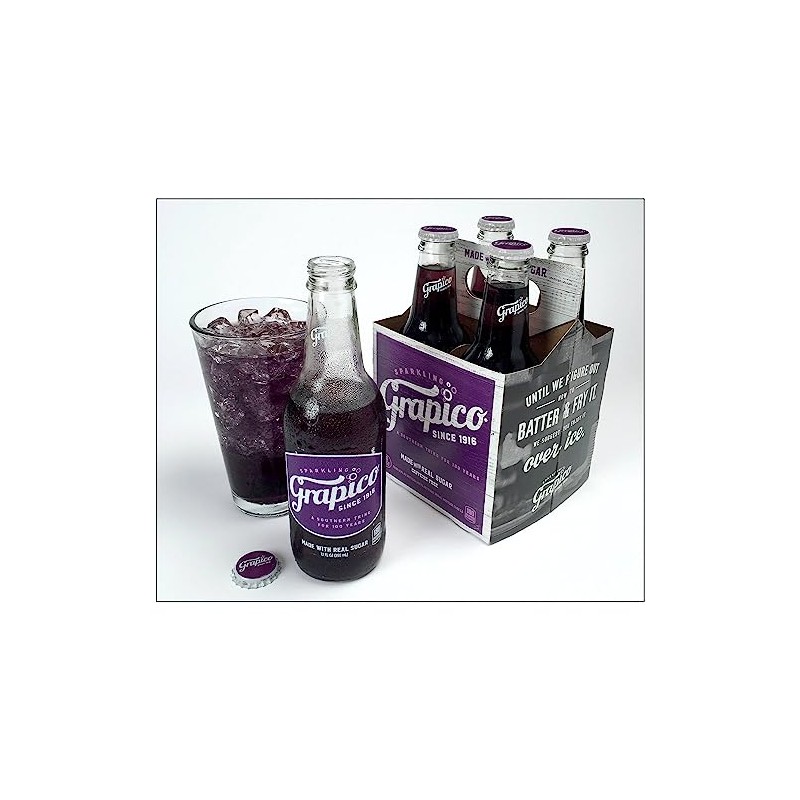 Grapico 4 pack of 12 oz Glass Bottle Soda Pop