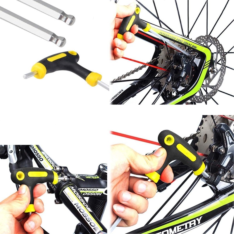 KEWAYO 5 PCS T Handle Allen Wrench Set, 2.5/3/4/5/6mm Bike