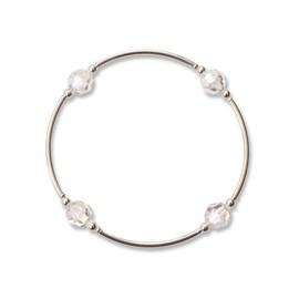 Made As Intended Birthstone Blessing Bracelet - April Diamond Crystal, Large Size