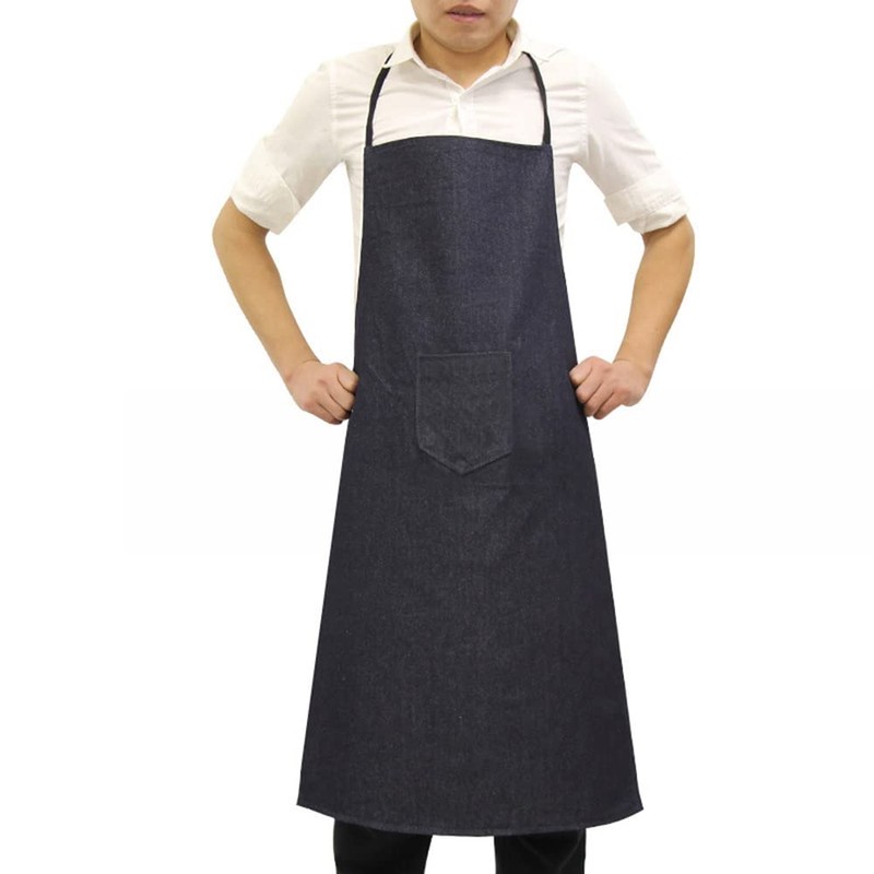 SEIWEI Denim Work Apron, Unisex Denim Apron Workwear, Multifunctional Kitchen