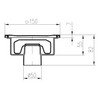 DN50 Shower / Bath / Floor Drain 150 x 150