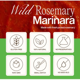Sauz | Wild Rosemary Marinara (2 Jars) - Gluten-Free, Non-GMO, and 100% Delicious - Crafted in Small Batches for Michelin-Star Delight - Clean ingredients, 25 oz