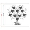 Family Tree Set Kit - MDF Tree, 12 x Hearts