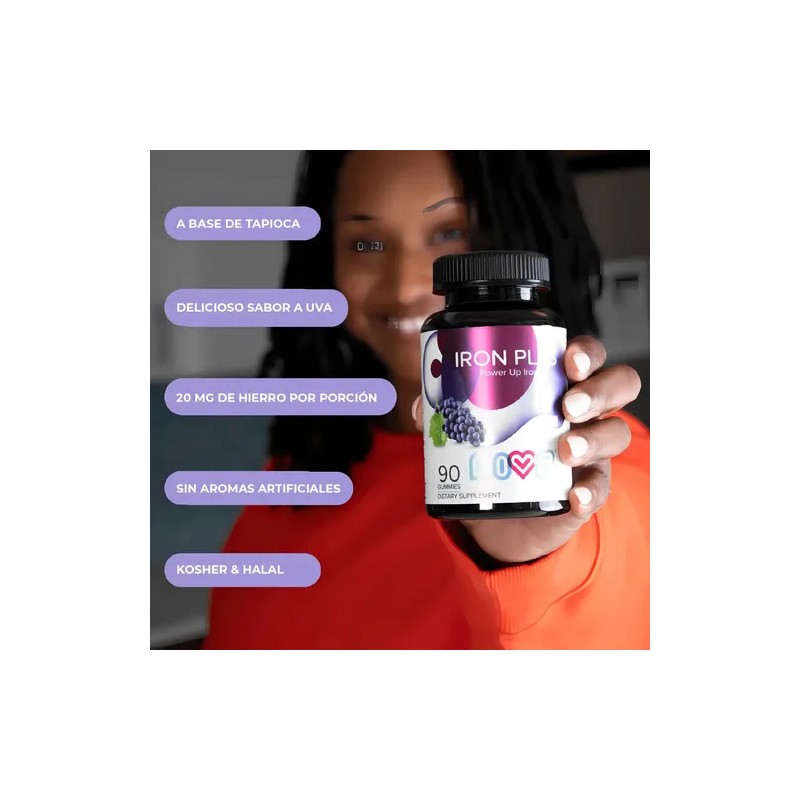 Iron Plus Livs 90 Gomitas Multivitaminico Hierro Vitamina C Uva