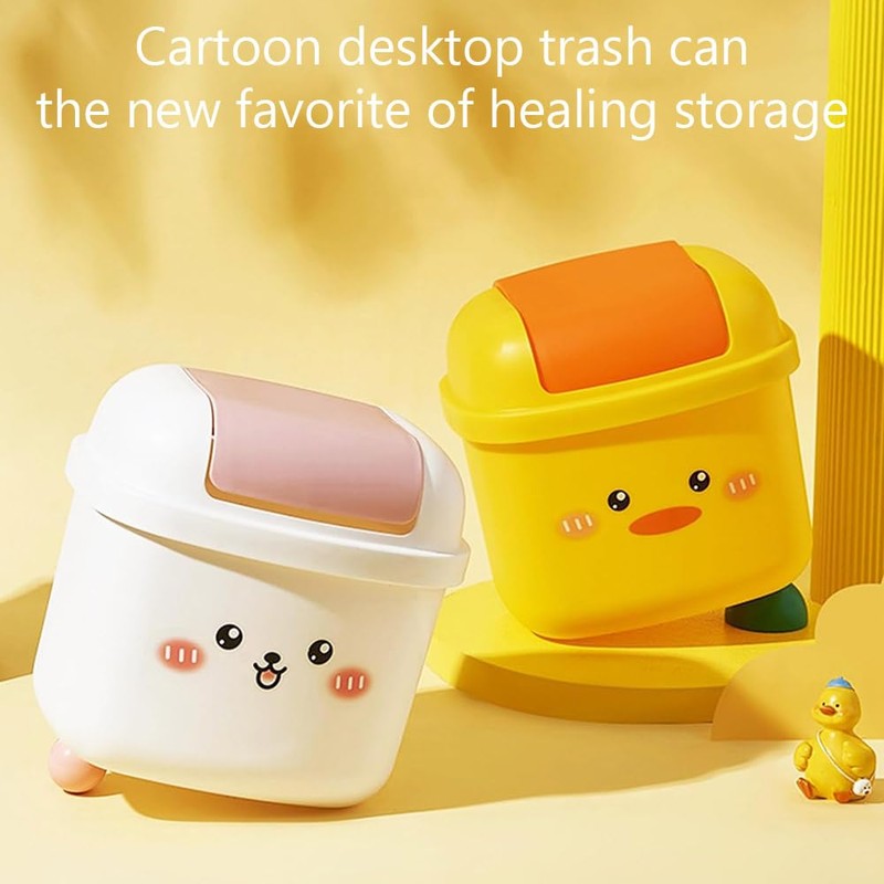 Mini Trash Can,Desktop Waste Bin,Mini Desk Trash Can,Flip Countertop Garbage