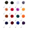 Panfanrel 16 Pieces Flower Men's Lapel Pins Handmade Satin Boutonniere