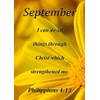 September Keepsake Card with Bible Verse - Birthday Anniversary Inspirational