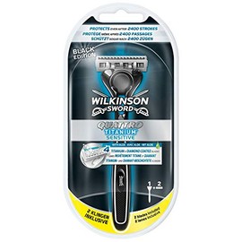 Wilkinson Sword Quattro Titanium Men's Razor with 2 Razor Blades