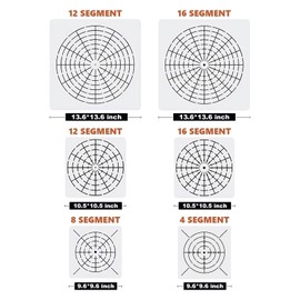Large Mandala Stencils Set for Painting (6 Pack, 14/10.5/9.6 Inch), Reusable Geometric Circle Drawing Templates with Dotted Guidelines, Art Stencils for Wall Meditation Home DIY Decor