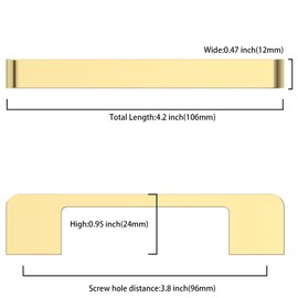 Asidrama 10 Pack 3.75 Inch(96mm) Brushed Gold Cabinet Pulls Gold Kitchen Cabinet Handles, Cabinet Pulls Kitchen Cabinet Hardware for Cupboard Drawer Pulls