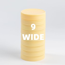 Yodecy 9 Pack Yellow Wide Mouth Mason Jar Lids, One-Piece Plastic Mason Jar Lids Fit Ball, Kerr and More Canning Lids(Yellow)