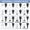YISAN Black Drawing Art Pens,Micro Fineliner Manga Pens,Calligraphy Pens for