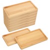 16 PCS Small Bamboo Tray, Bamboo Vanity Tray for Bathroom,