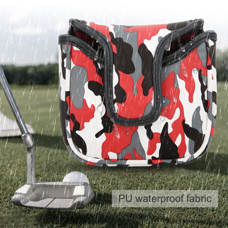 Alomejor Funda Cuadrada para Putter PU Impermeable con Cierre Magnético,
