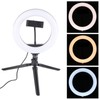 UN‑206 3‑Color 20cm Ring Light LED Tripod Stand Arc Fill