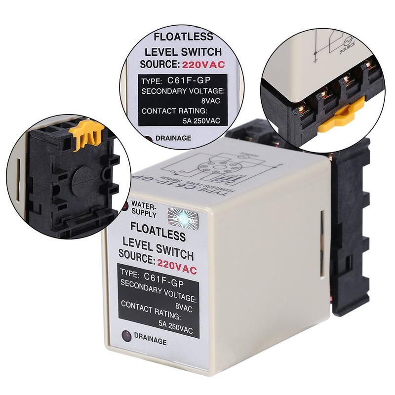 Interruptor de nivel sin flotador C61F-GP, controlador de interruptor de