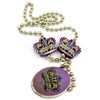 Holographic Mardi Gras Bead Necklace Three Distinct Images Fleur de