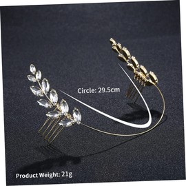 Vaguelly Bridal Olive Branch Hair Comb with Rhinestone Leaves Elegant Wedding Headdress for Women Accessory for Special Occasions