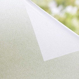 Shackcom Privacy Window Film 23.6'' X 78.7'', No Glue Frosted Window Sticker Window Cling Non-Adhesive for Office, Meeting Room, Bedroom, Living Room