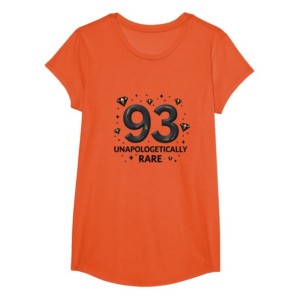 93 Unapologetically Rare Birthday Gift for Seniors T-Shirt, Girls, Orange