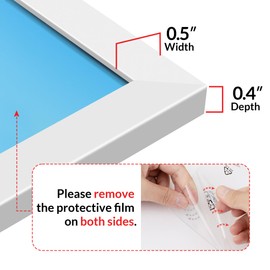 LaVie Home 5x7 Picture Frame 2 pack, Display Pictures 5 x 7 Frame, 5x7 White Photo Frame with HD Plexiglass, Display Frame for Vertical or Horizontal, Classic Collection